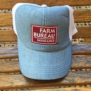 Farm Bureau Insurance trucker style hat mesh back 6 panel cap NWOT